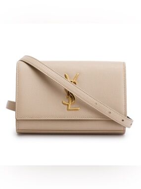 Saint Laurent Kate Belt Bag Grain De Poudre Dark Beige, brand new!